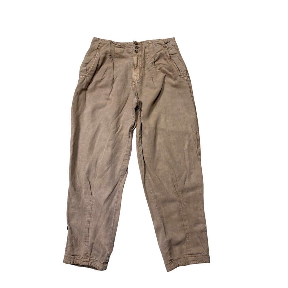 Marrakech Linen-Blend High Rise Button Fly Pants – Size 29